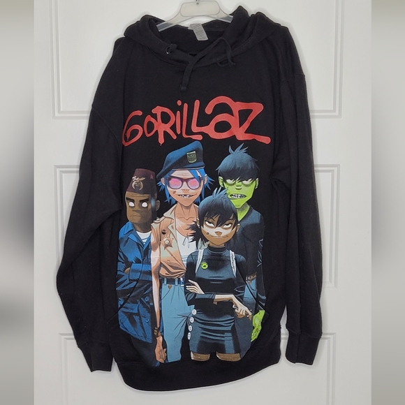 Y2K Gorillaz L Hoodie w pocket - Picture 1 of 11